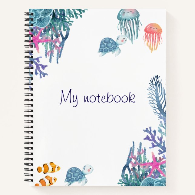 Cuaderno Sea Breeze Notebook – Cute Journal for Ocean Lover (Anverso)