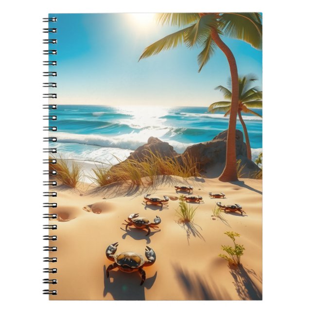 Cuaderno Sea  Crabs on Tropical Beach – Serene Ocea (Frente)