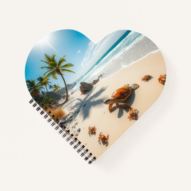 Cuaderno Sea  Crabs on Tropical Beach – Serene Ocea (Anverso)