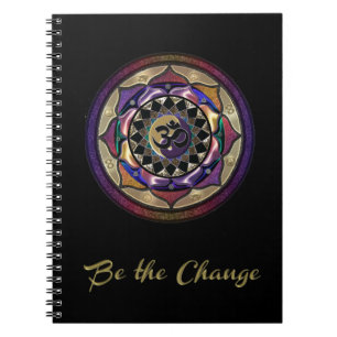 Cuaderno Sea el cambio con púrpura y el diario de la