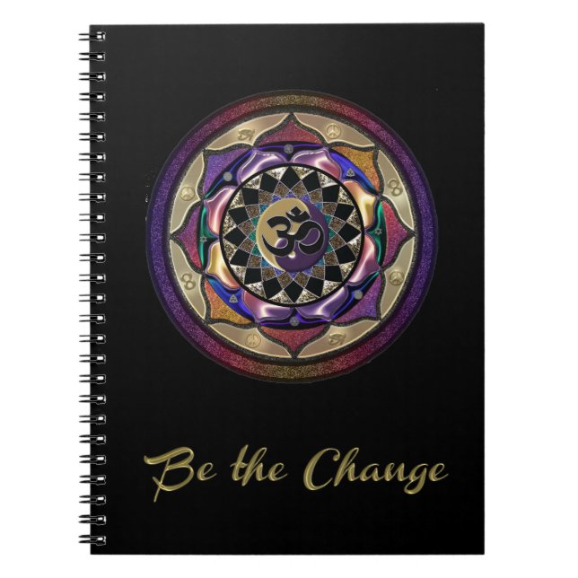 Cuaderno Sea el cambio con púrpura y el diario de la (Frente)
