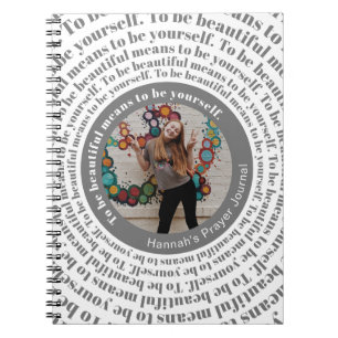 Cuaderno Sea hermoso, Personalizado, foto, diario de oracio