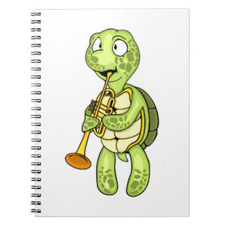 Cuaderno Sea Turtle Trumpet Player Kids Music Orchestra