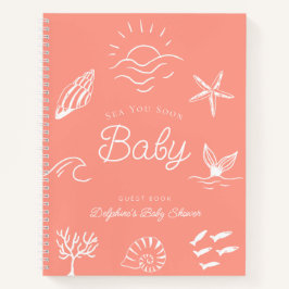 Cuaderno Sea You Soon Baby Shower Pink Guest Book