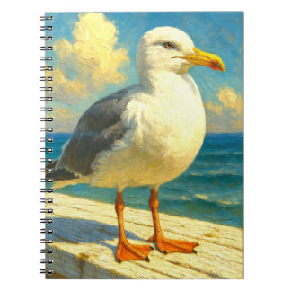 Cuaderno Seagull Notebook | Coastal Beach Bird Art Journal
