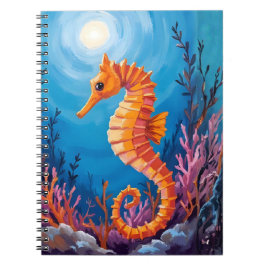 Cuaderno Seahorse | Ocean Animal Coral Reef Watercolor
