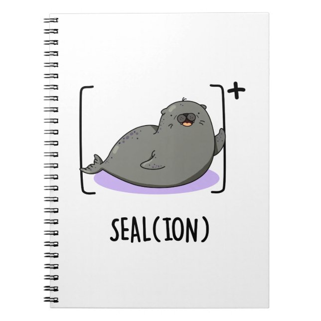 Cuaderno Seal Ion Funny Sea Lion Pun (Frente)