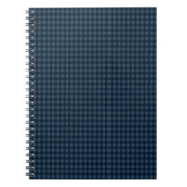 Cuaderno Seamless Dark Blue & Gray Gingham Rustic Pattern