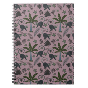 Cuaderno Seamless pattern Tropical animals monkey jumping