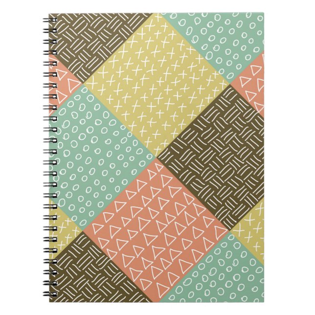 Cuaderno  seamless pattern with hand drawn hipster backgrou (Frente)