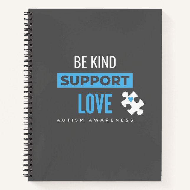 Cuaderno sean amables. support.love. autism Notebook & Jour (Anverso)