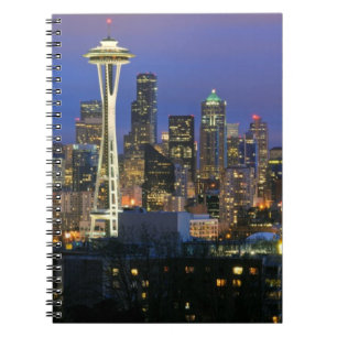 Cuaderno Seattle vista del parque de Kerry en la reina Anne