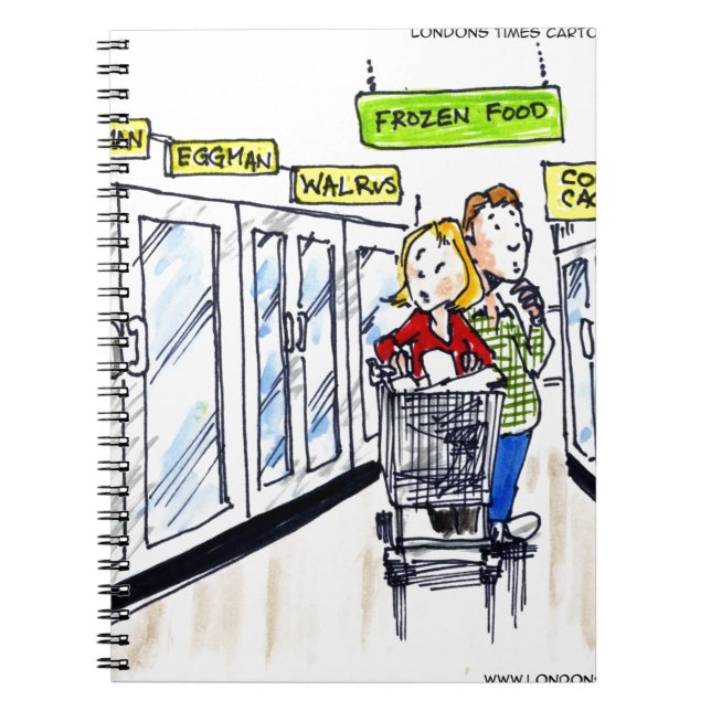 Cuaderno Sección de Comida Congelada de Morsa Divertido (Frente)