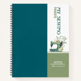 Cuaderno Sechando notas de proyecto Verde azuladas