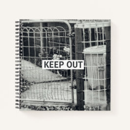 Cuaderno Secret Keep Out Retro Locked Gate Sketch Diary