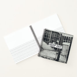 Cuaderno Secret Keep Out Retro Locked Gate Sketch Diary