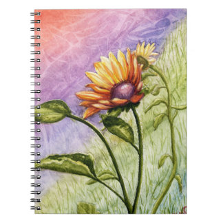 Cuaderno Secretos de girasol en la puesta de sol