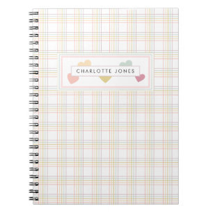 Cuaderno Secuencia de corazón colorido pastel chic