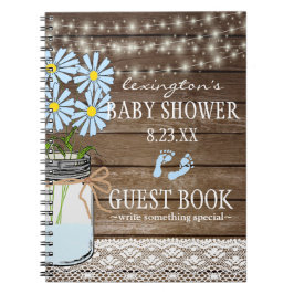 Cuaderno Secuencia del Guestbook azul el | de Baby Shower