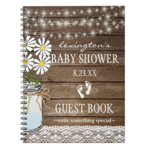 Cuaderno Secuencia del Guestbook blanco el   de Baby Shower