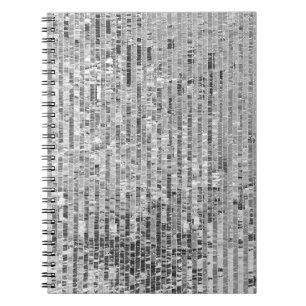 Cuaderno Secuencias plateadas, fondo glamoroso y transparen