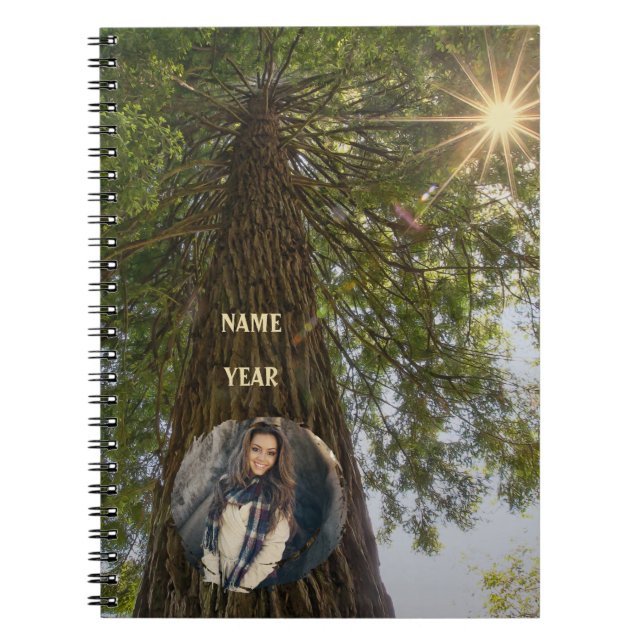 Cuaderno Secuoyia con bloc de notas personal Sunburst (Frente)