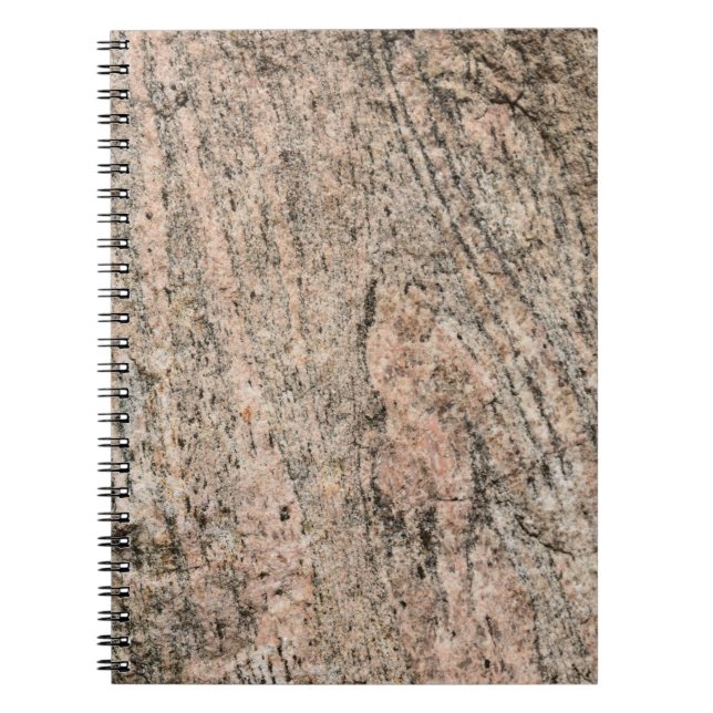 Cuaderno Sedimento de rock de granito rosa y negro (Frente)