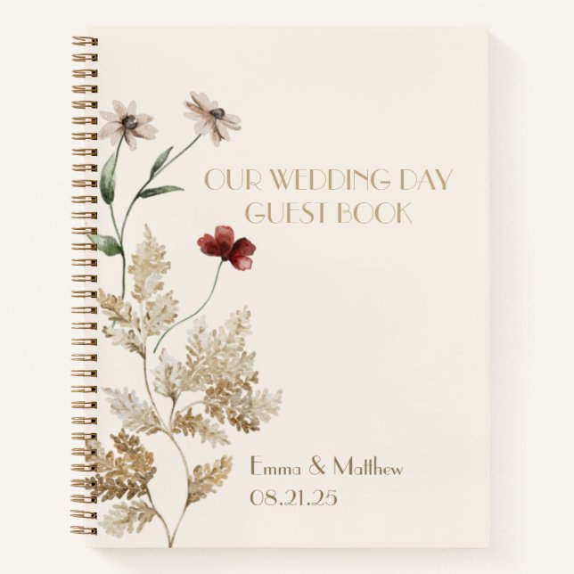 Cuaderno Sedona Garden Wedding Day Guest Book (Anverso)