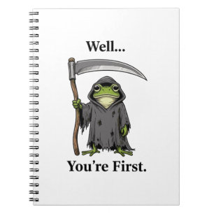Cuaderno Segador Sombrío Bueno Eres el Primero Halloween