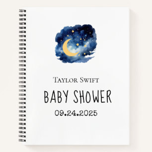 Cuaderno Seguidor de Regalos para Baby Shower Luna y Estrel