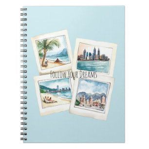Cuaderno Seguir tus sueños Viajes por el mundo