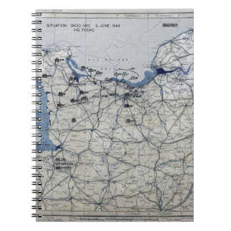 Cuaderno Segunda Guerra Mundial día D mapa 6 de junio de