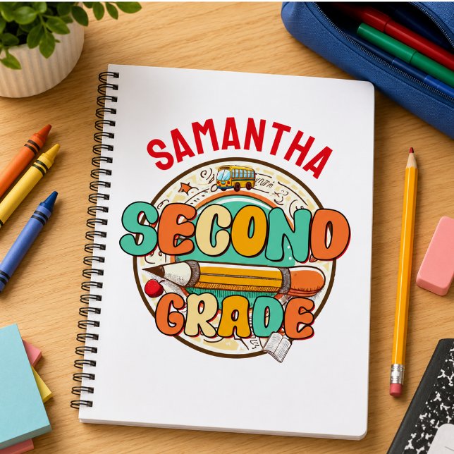 Cuaderno Segundo Grado – Adorables Útiles Escolares para el (Second Grade – Cute Back to School Supplies Notebo Notebook)