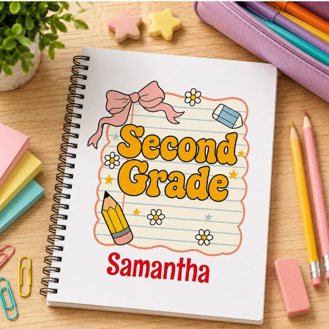 Cuaderno Segundo Grado – Suministros Lindos para el Regreso (Second Grade – Cute Back to School Supplies Notebook)