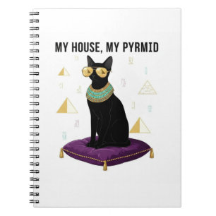 Cuaderno Sekhment Gata Egipcia Diosa Bastet Pirámide