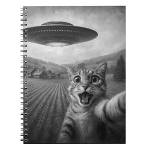 Cuaderno Selfie de gato con regalos raros de gato de OVNI