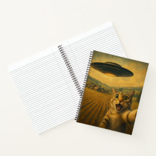 Cuaderno Selfie de gato con regalos raros de gato de OVNI