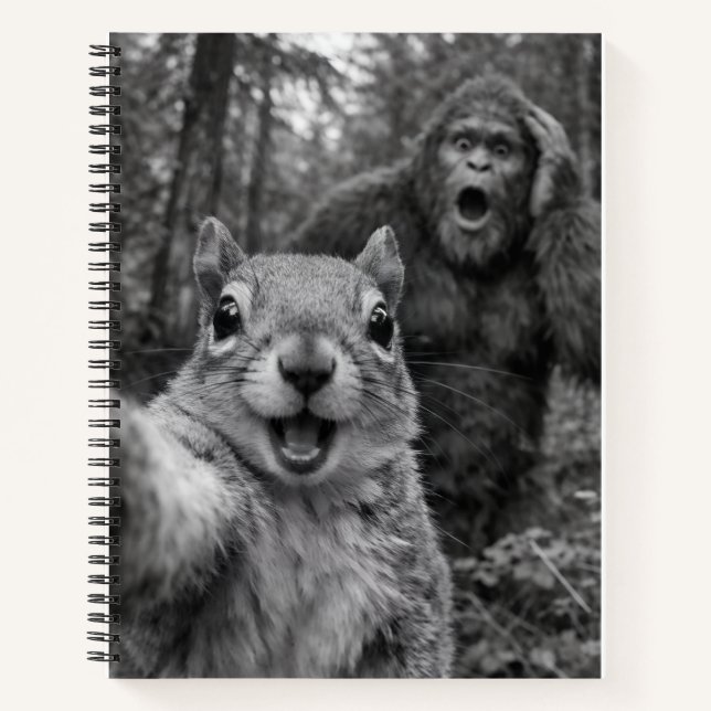 Cuaderno Selfie Sorpresa de Bigfoot de Ardilla (Anverso)