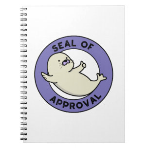 Cuaderno Sello De Aprobación Chiste Divertido De Foca