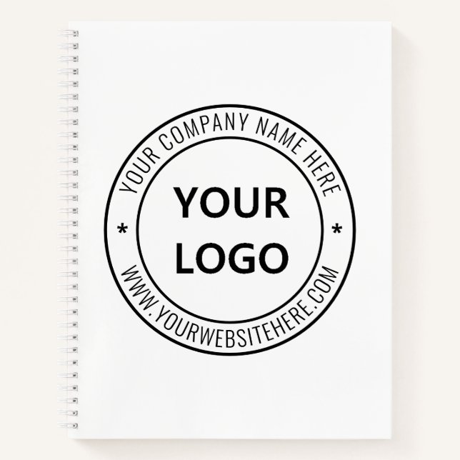 Cuaderno Sello de la empresa con logotipo comercial de pers (Anverso)