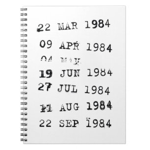 Cuaderno Sellos de biblioteca Fecha de vencimiento 1984