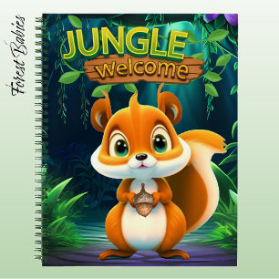 Cuaderno Selva de Bienvenida a la Ardilla Linda Fauna Silve
