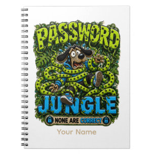Cuaderno Selva de Contraseñas Personalizada Divertida Ofici