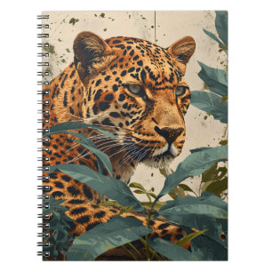 Cuaderno Selva leopardo: postal vintage