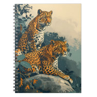 Selva leopardo: postal vintage