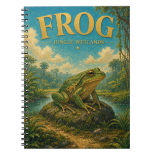 Cuaderno Selva Lluviosa de Ranas Humedales Acuarela GeoSaga