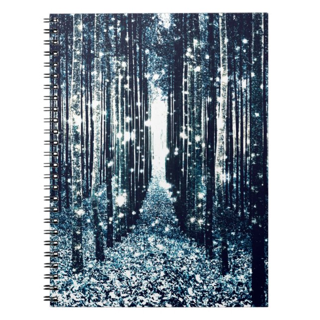 Cuaderno Selva mágica elegancia gris Verde azulada (Frente)