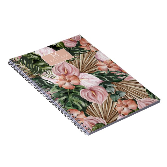 Cuaderno Selva tropical deja flores de bosque tropical (Lado Derecho)