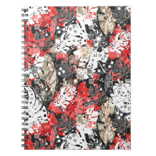 Cuaderno Selva tropical sin foco hojas exóticas monstruos b