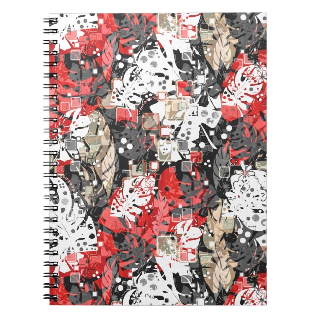 Cuaderno Selva tropical sin foco hojas exóticas monstruos b (Frente)